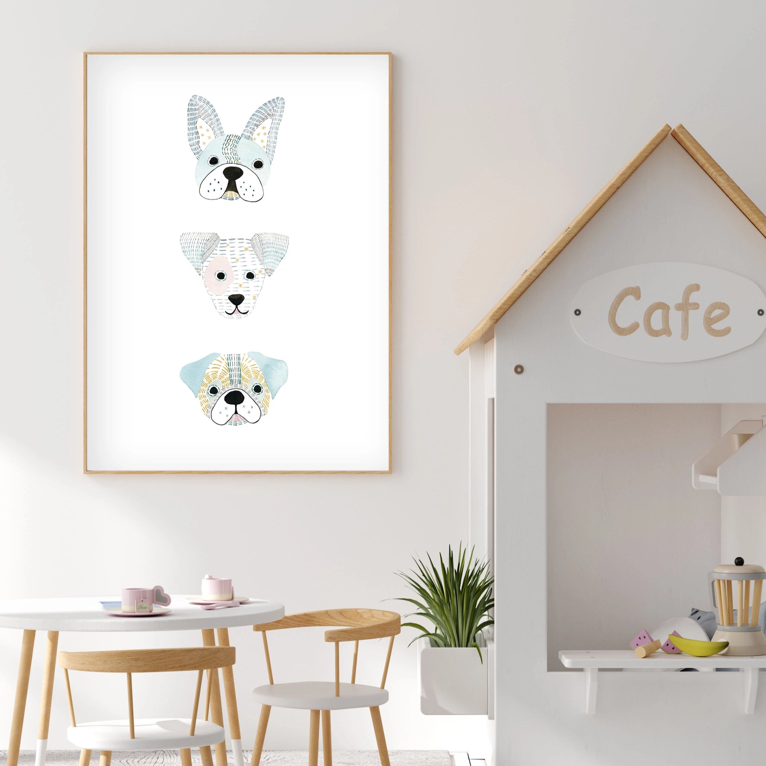 Puppy Friends - Dog Nursery Wall Art - The Small Art Project
