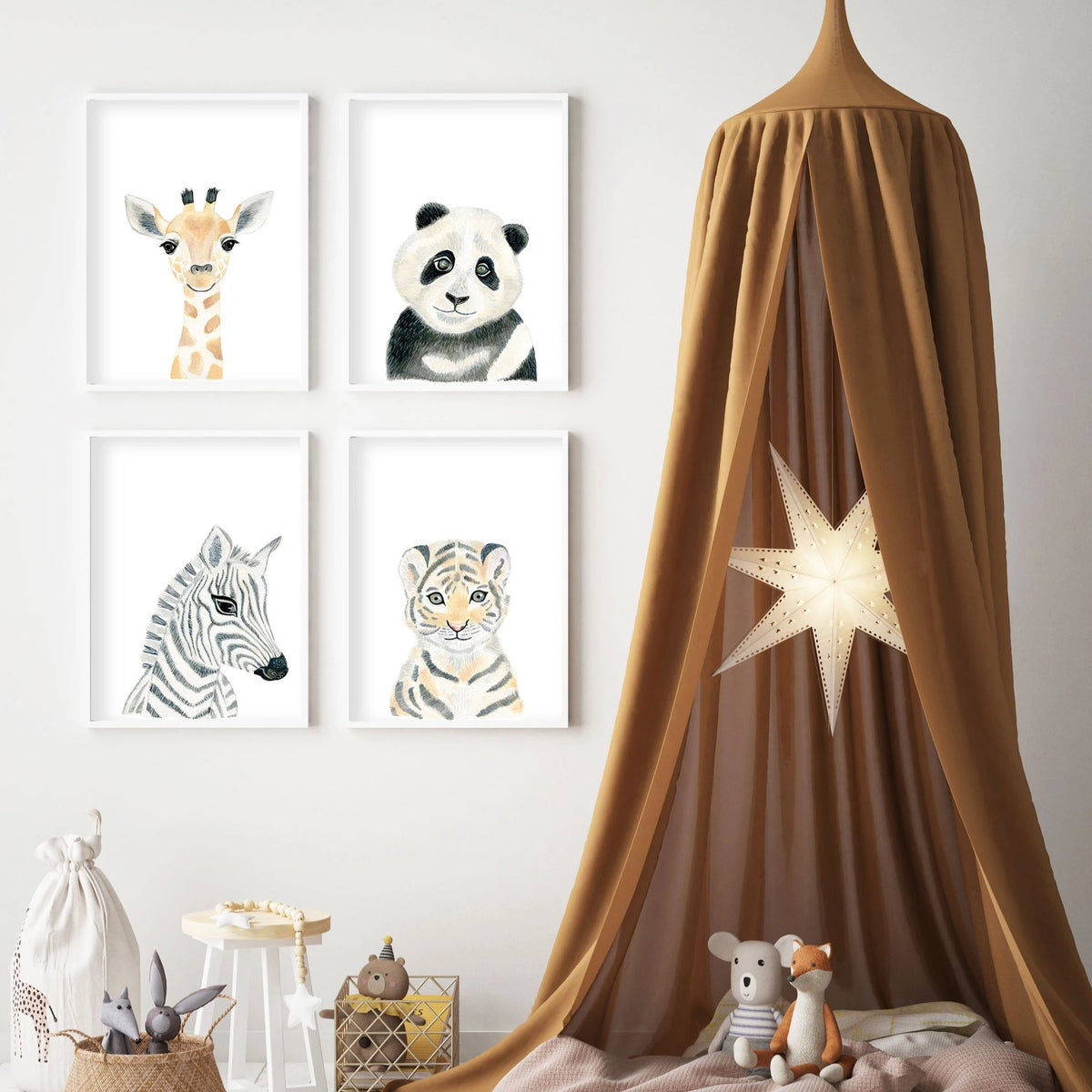 Set of 4 Safari Animals - Nursery Wall Art | Safari Animal Prints – The ...