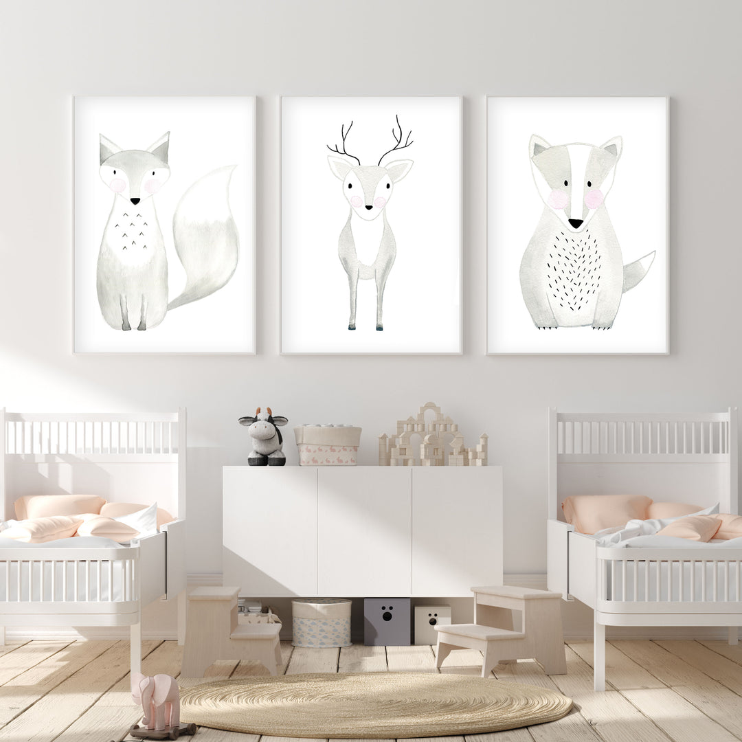 Honey Badger - Woodland Nursery Wall Art - The Small Art Project