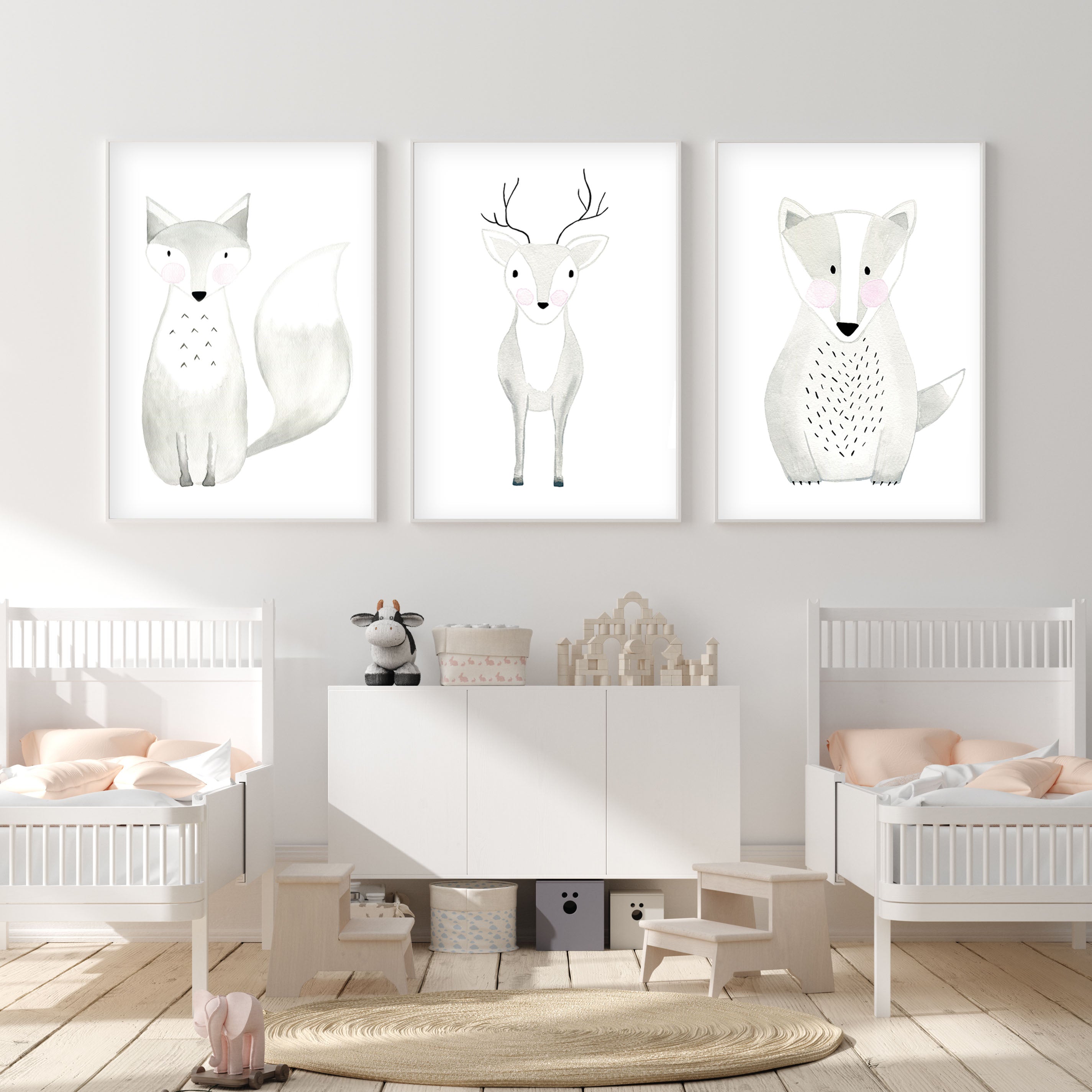 Honey Badger - Woodland Nursery Wall Art - The Small Art Project