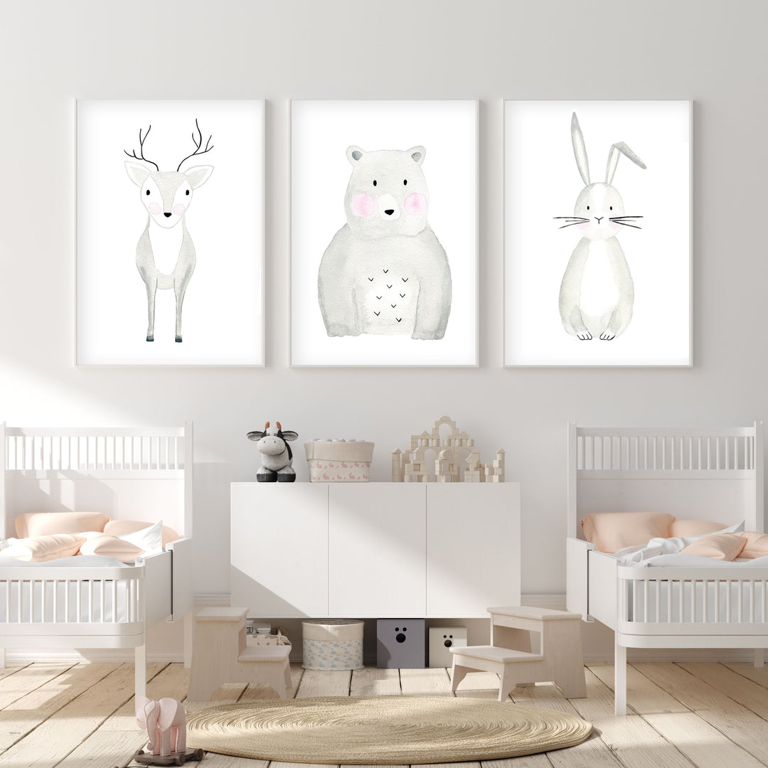 Bear - Woodland Nursery wall art - The Small Art Project