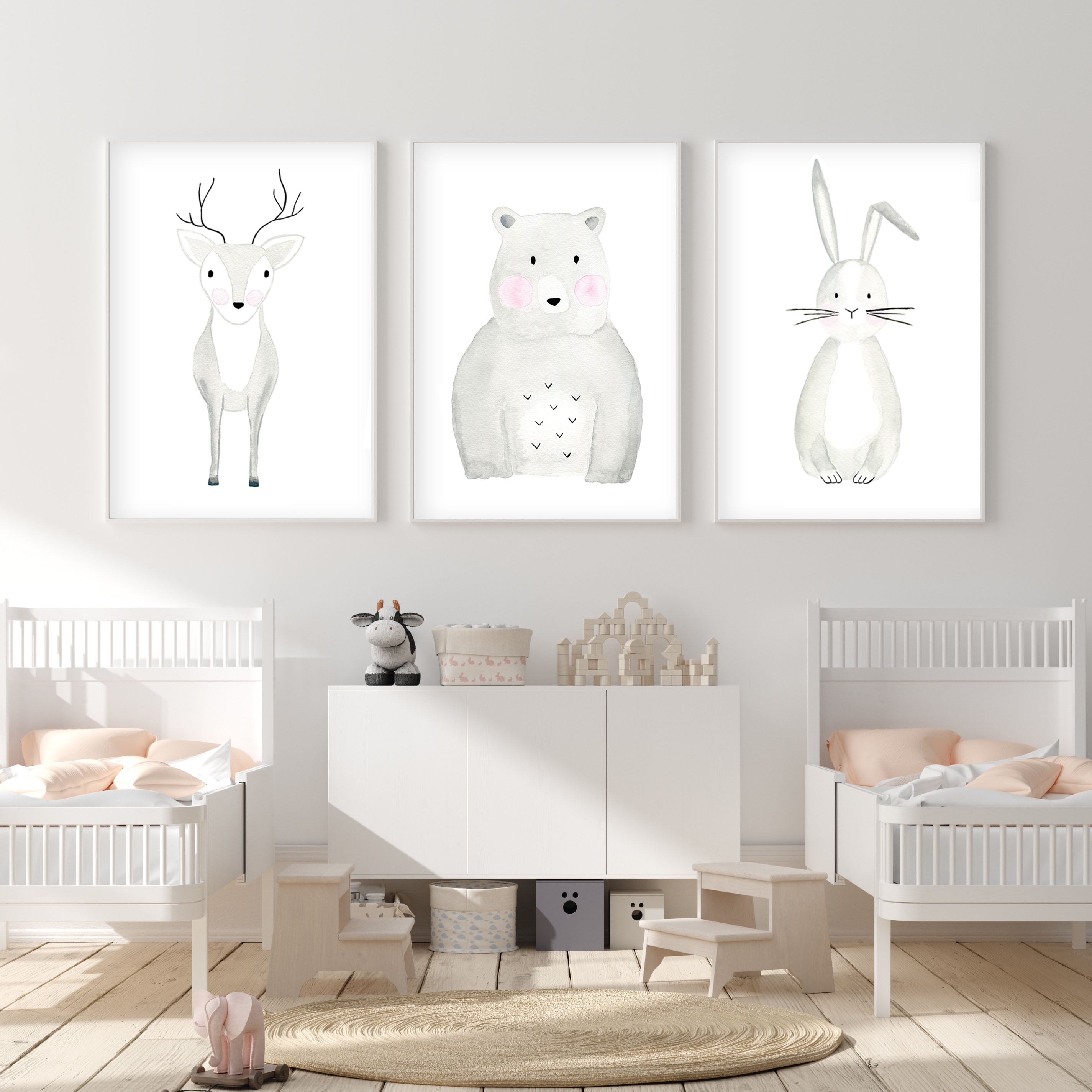 Bear - Woodland Nursery wall art - The Small Art Project