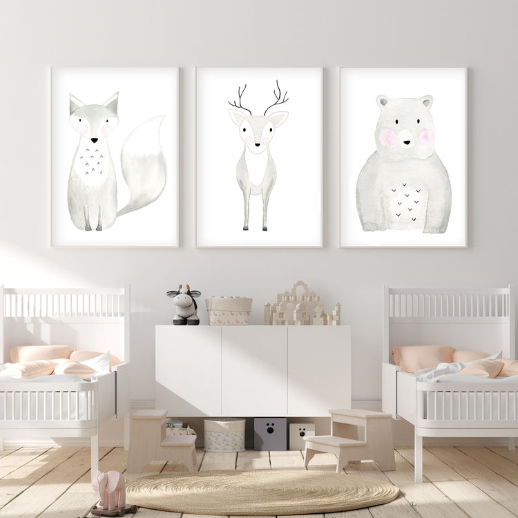 Deer Oh Dear - Woodland Nursery Wall Art - The Small Art Project