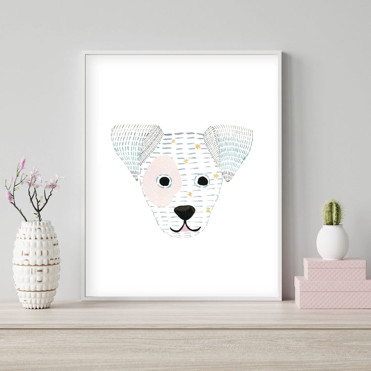 Alfredo Jack Russell - Dog Nursery wall art - The Small Art Project
