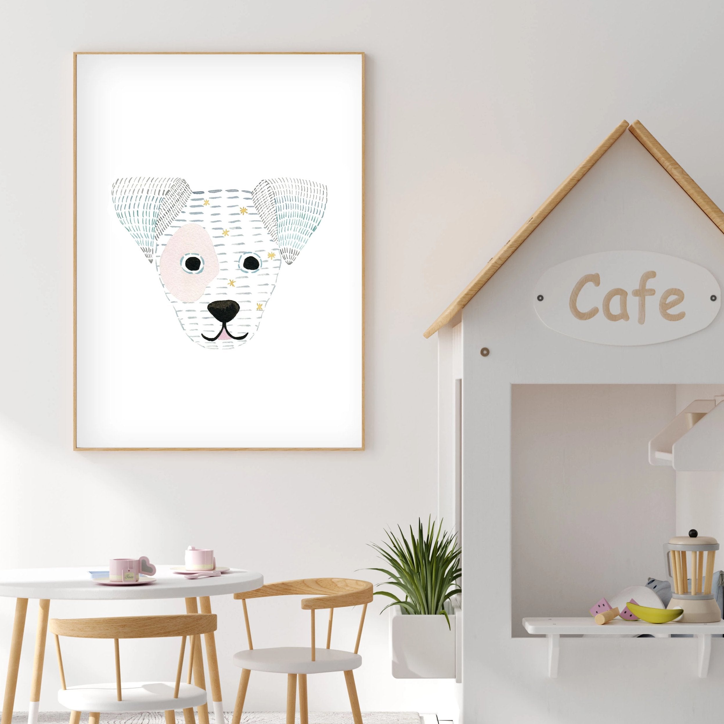 Alfredo Jack Russell - Dog Nursery wall art - The Small Art Project