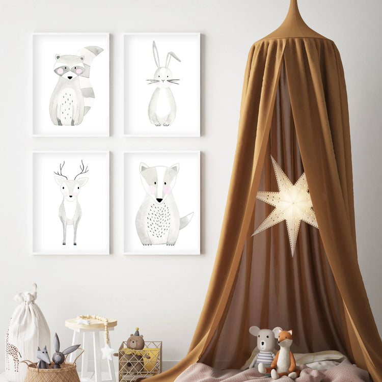 Honey Badger - Woodland Nursery Wall Art - The Small Art Project