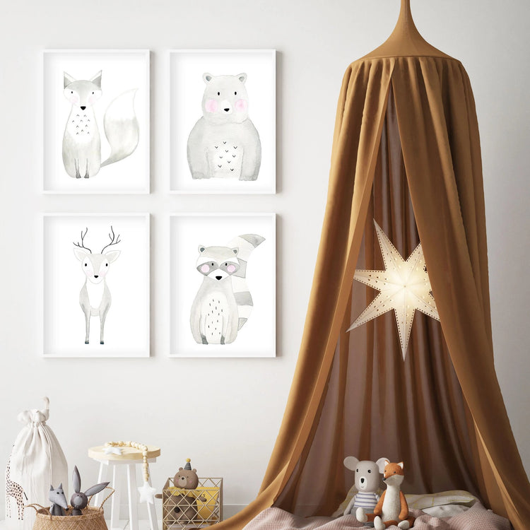 Deer Oh Dear - Woodland Nursery Wall Art - The Small Art Project