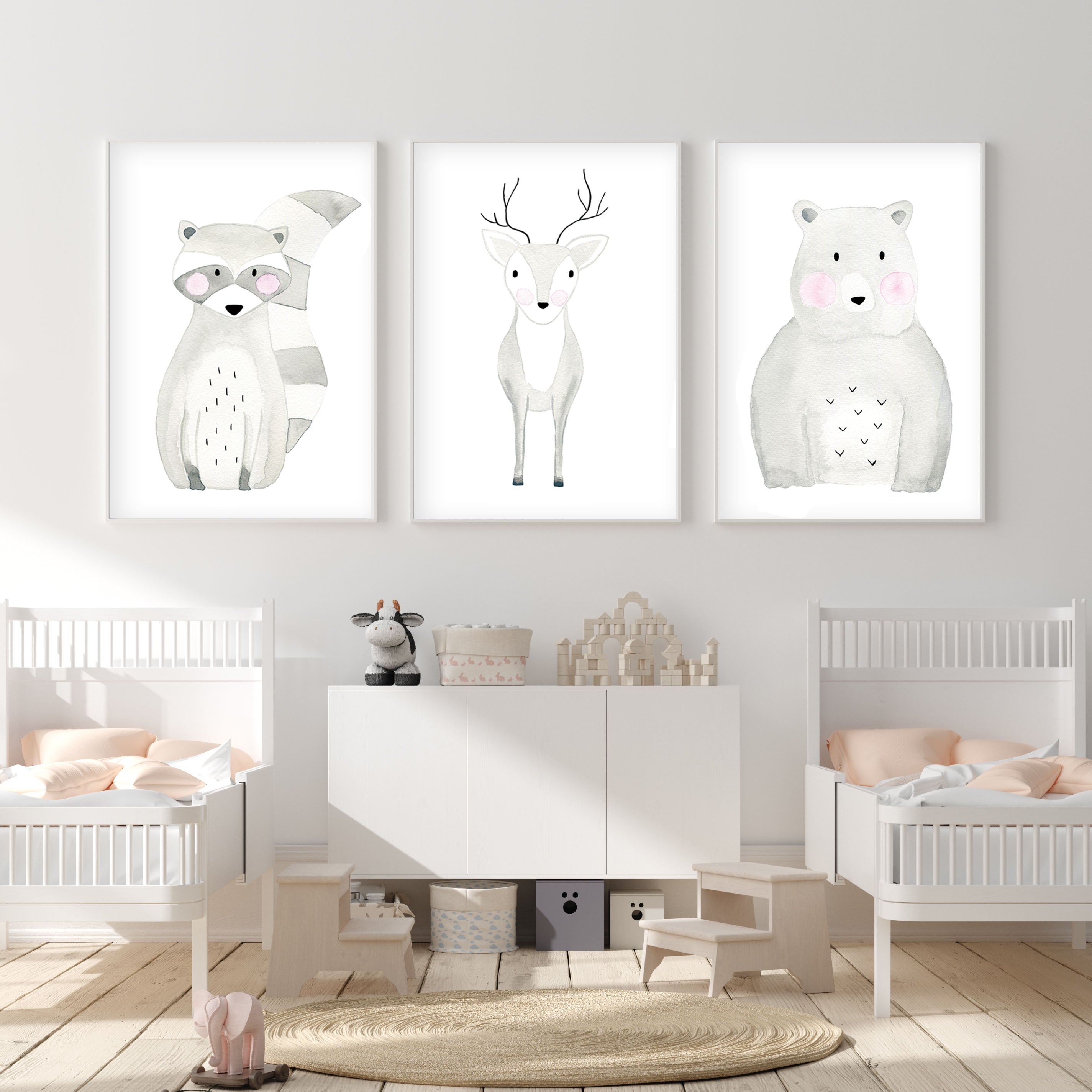 Bear - Woodland Nursery wall art - The Small Art Project