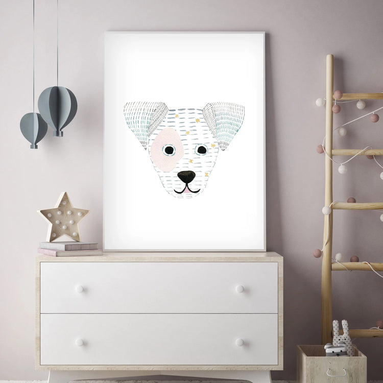 Alfredo Jack Russell - Dog Nursery wall art - The Small Art Project