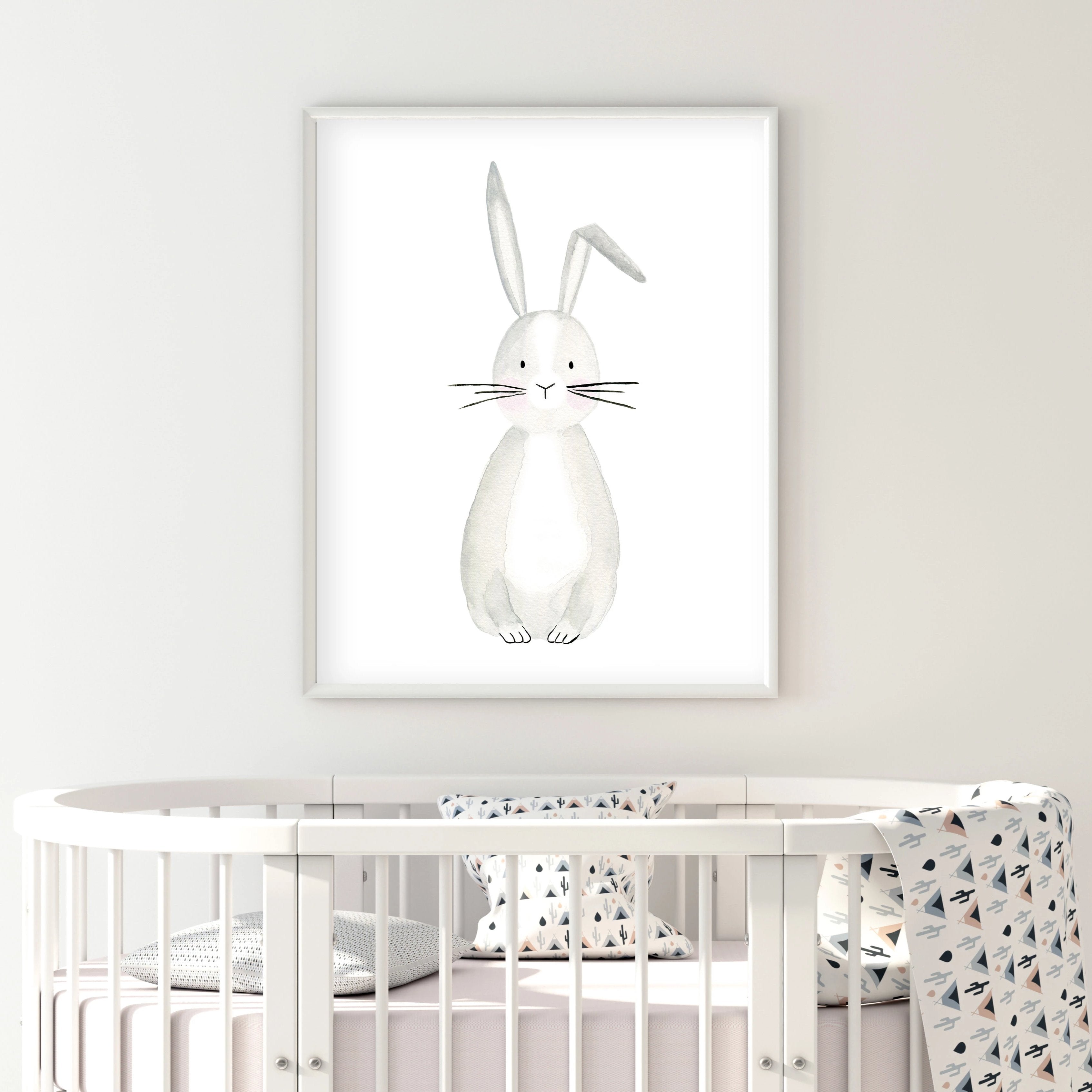 Bob the Bunny - Woodland Nursery wall art - The Small Art Project