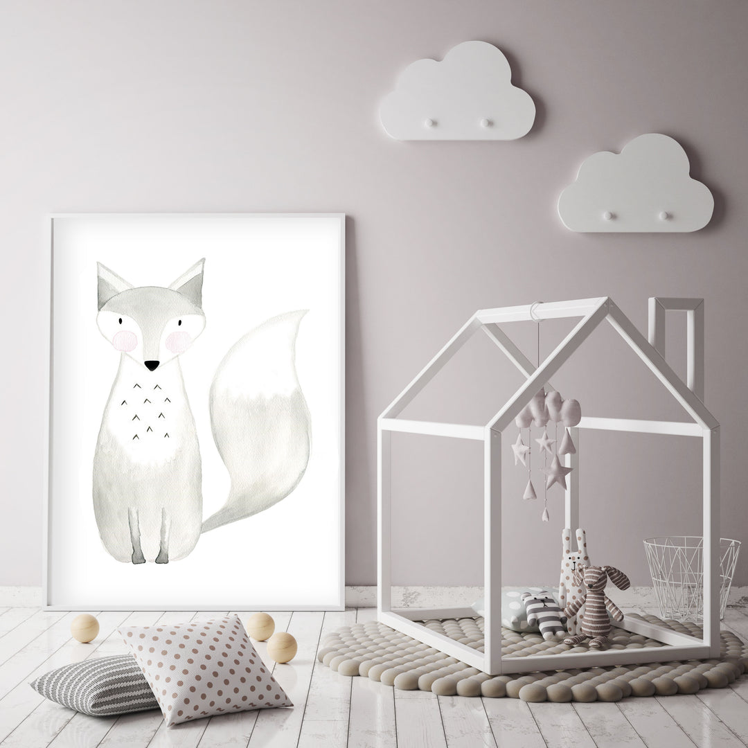 Witty the Fox- Woodland Nursery Wall Art - The Small Art Project