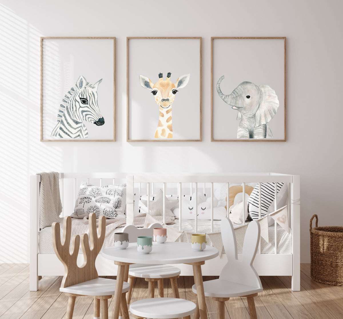 Baby Elephant - Safari Animals Nursery - The Small Art Project - Modern Nursery Prints