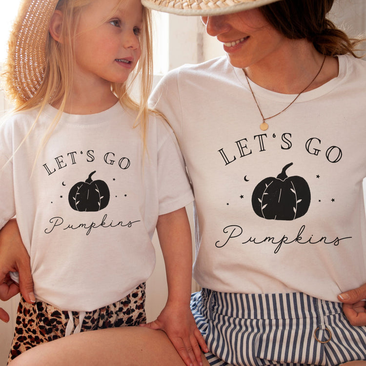 Let's Go Pumpkins - Women's Short Sleeve Tee - The Small Art Project - Modern Nursery Prints