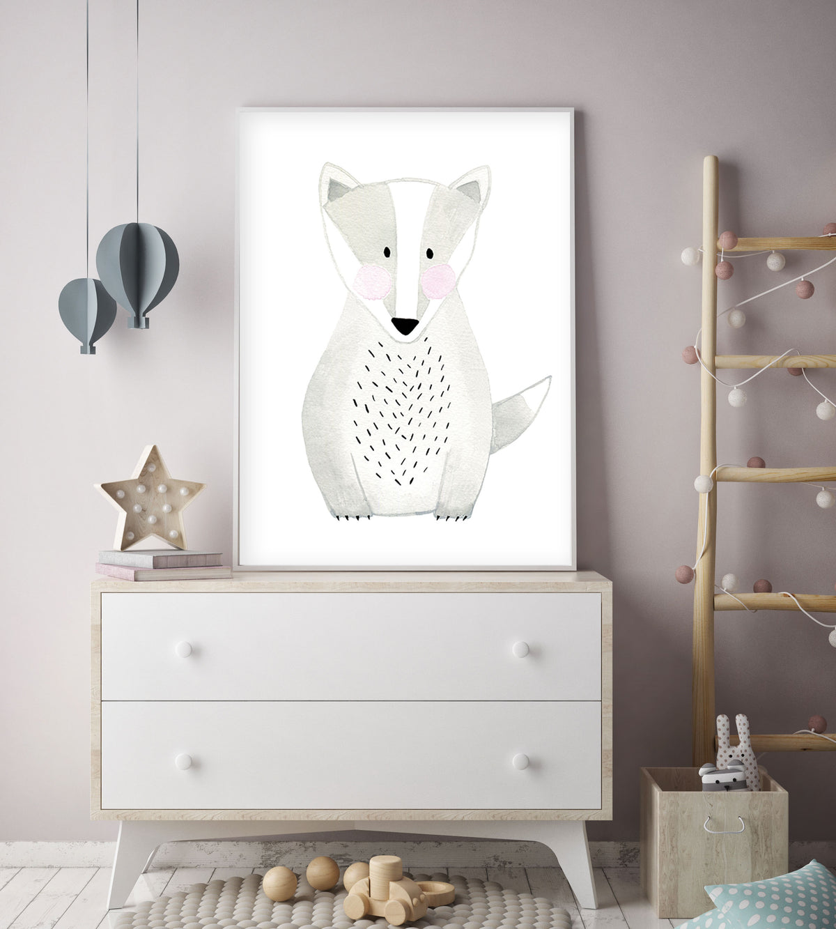 Set of 6 Woodland Animals - Watercolor Nursery Wall Art - The Small Art Project