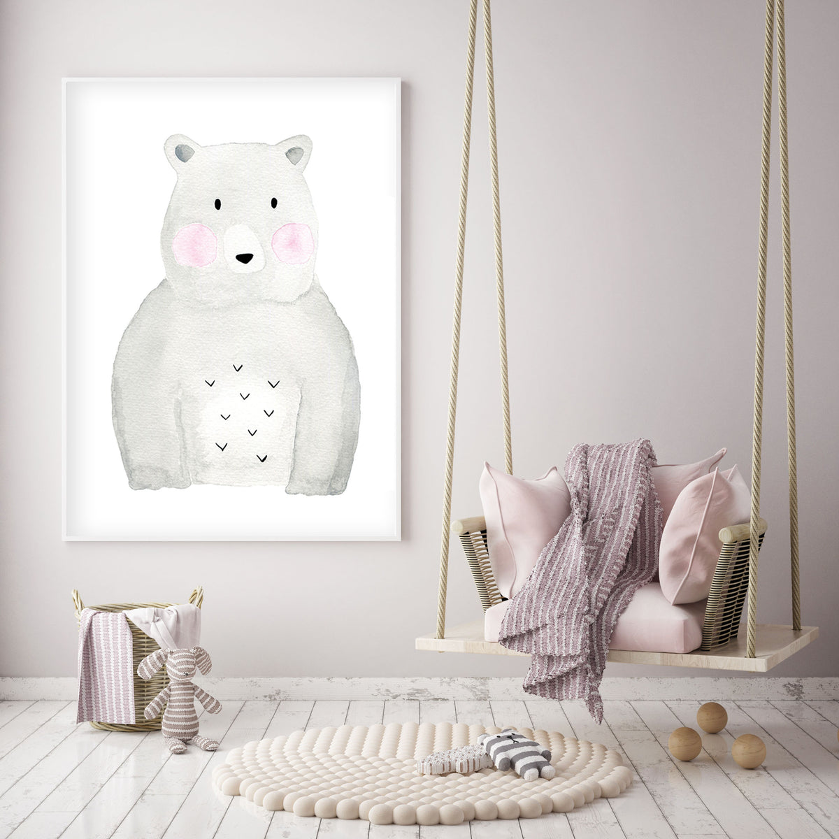 Set of 6 Woodland Animals - Watercolor Nursery Wall Art - The Small Art Project