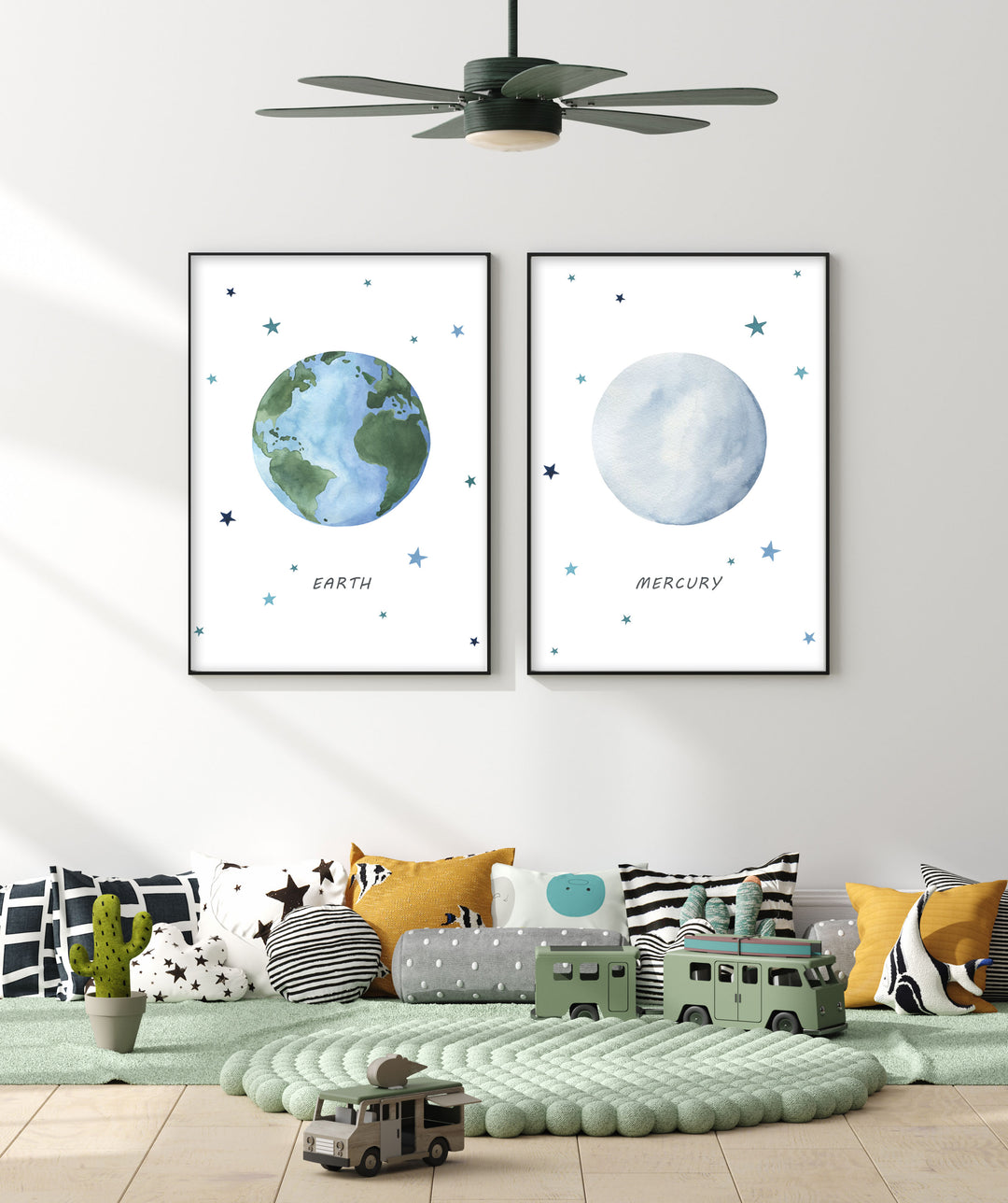Planet Mercury Print - Outer Space Nursery - The Small Art Project - Modern Nursery Prints