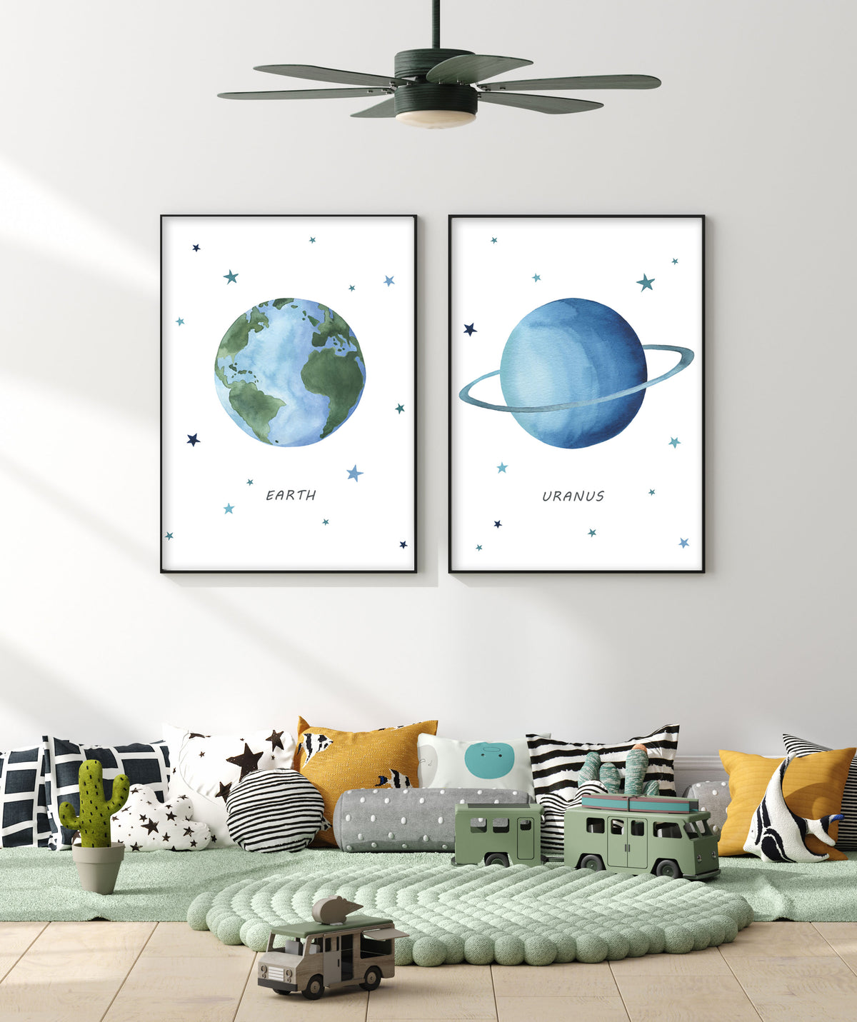 Planet Uranus Print - Outer Space Nursery - The Small Art Project - Modern Nursery Prints