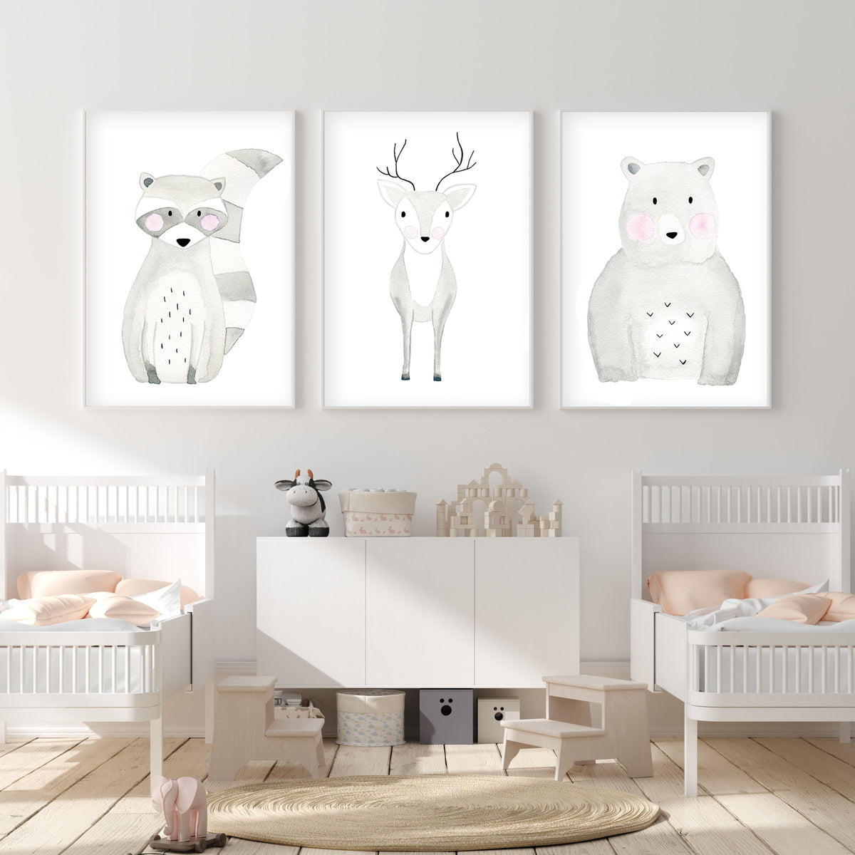 Bear - Woodland Nursery wall art - The Small Art Project