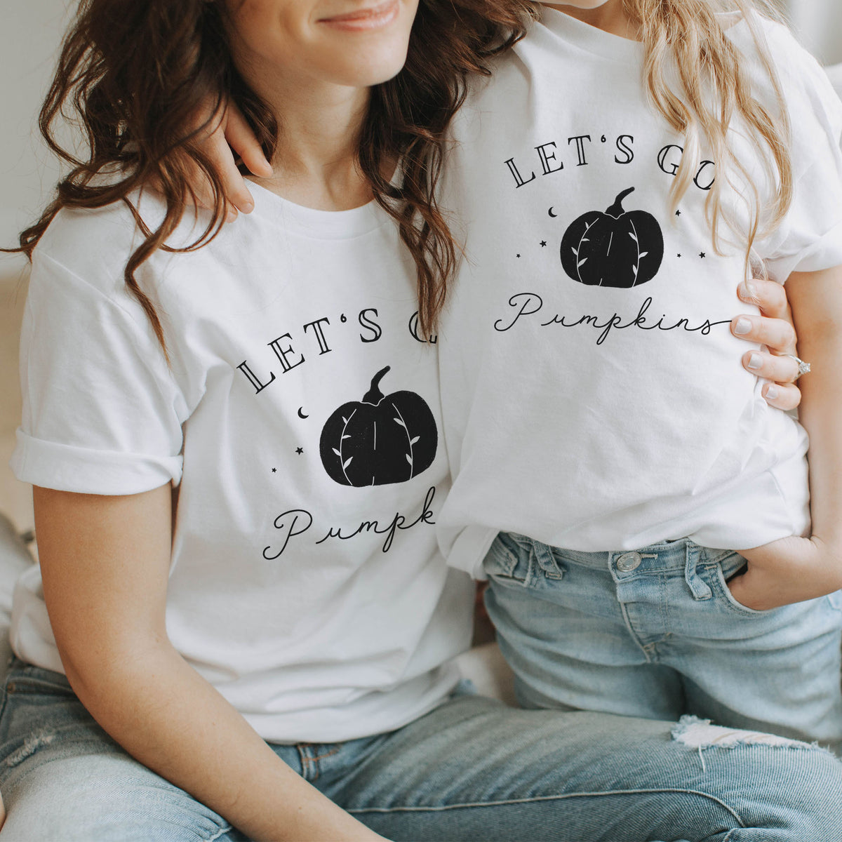 Let's Go Pumpkins - Women's Short Sleeve Tee - The Small Art Project - Modern Nursery Prints
