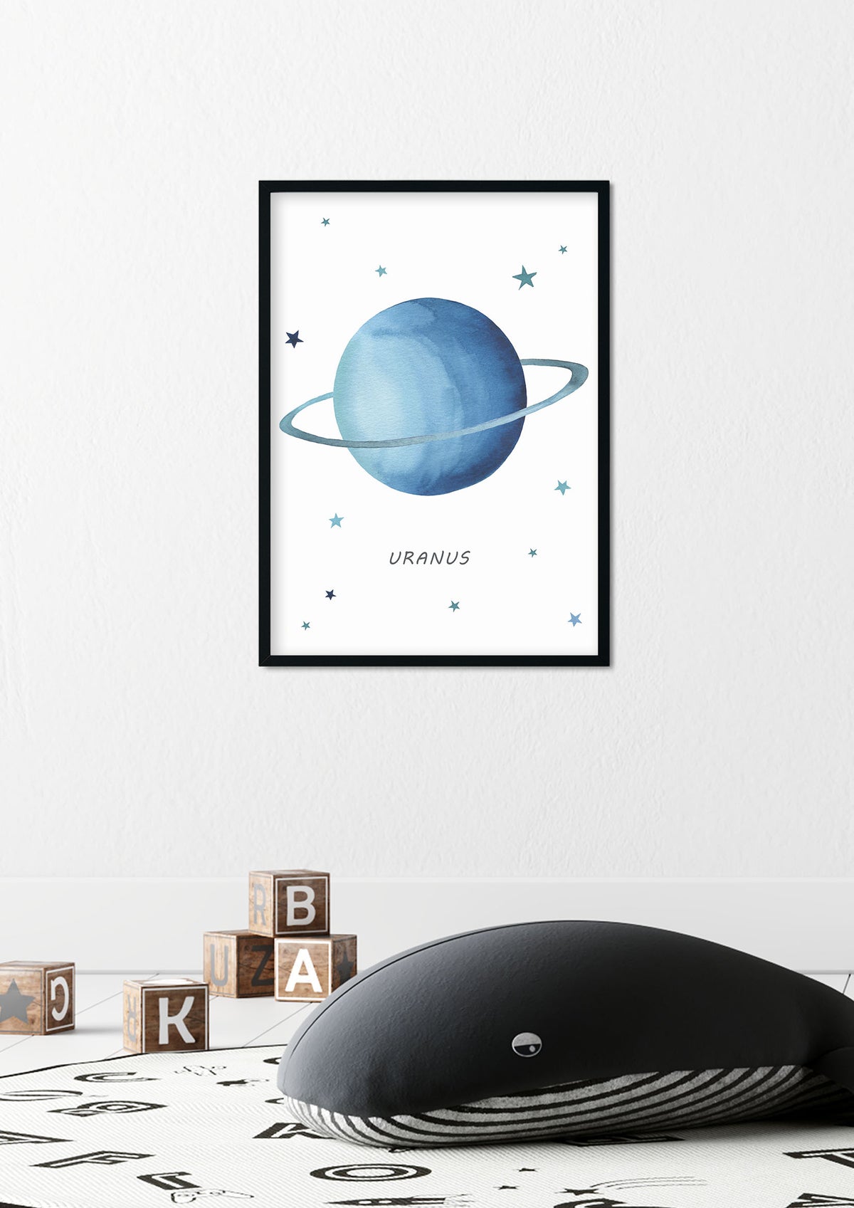 Planet Uranus Print - Outer Space Nursery - The Small Art Project - Modern Nursery Prints