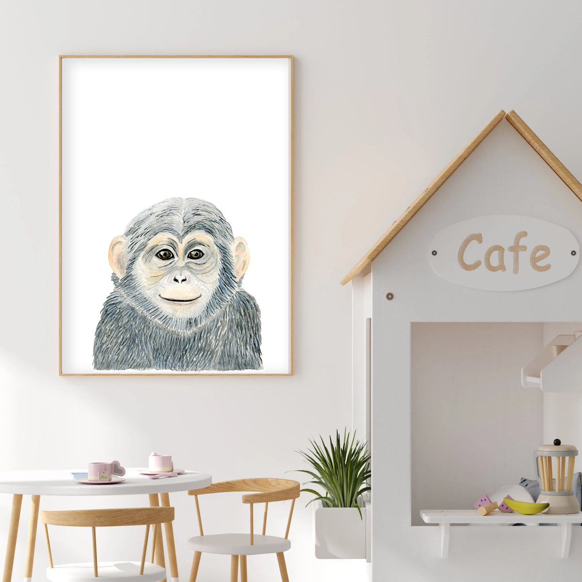 Set of 6 Safari Animals - Nursery Wall Art - The Small Art Project